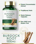 Carlyle Burdock Root | 1000 Mg | 200 Capsules | Non-Gmo And Gluten Free Formula | Traditional Herb Supplement | Arctium Lappa Ext