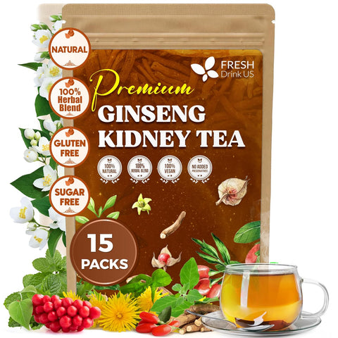 FreshDrinkUS, Premium 75 Mulberry Leaf Tea Bags, 100% Natural & Pure from Mulberry Leaves. Loose Leaf Herbal Tea. Made with Natural Material Tea Bags. No Sugar, No Caffeine, No Gluten, Vegan.