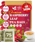 FreshDrinkUS, Premium 120 Mulberry Leaf Tea Bags, 100% Natural & Pure from Mulberry Leaves. Loose Leaf Herbal Tea. Made with Natural Material Tea Bags. No Sugar, No Caffeine, No Gluten, Vegan.