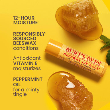 Burt's Bees Beeswax Lip Balm with Vitamin E & Peppermint 0.15 oz