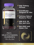 Men'S Multivitamin Gummies | 90 Count | Natural Blueberry Flavor | Vitamin C, D3 And Zinc | Vegetarian, Non-Gmo, Gluten Free Supp