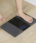 Escali Extra Wide Digital Bathroom Scale For Body Weight With Wide Platform For Natural Stance And Stability High Capacity Of 400 Lb Batteries Included