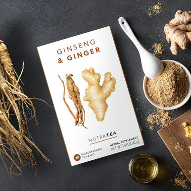 Nutra Tea - Ginger & Ginseng Tea - 20 Tea Bags - Herbal Tea