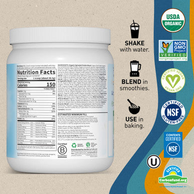 Garden of Life Vegan Protein Powder - Raw Organic Meal Replacement Shakes - Chocolate - Pea Protein Greens And Probiotics For Women And Men Plant Based Dairy Free All In One Shake 14 Servings