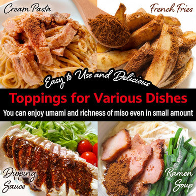 Yamasan Kyoto Uji Japanese Dry Red Miso Seasoning ze-Dried Red Miso Powder Rich Flavor and Umami No Additives Vegan Delicious Choice for Various Foods Made in Japan 90g(3.17oz)