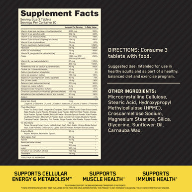 Optimum Nutrition Opti-Men Daily Multivitamin For Men Immune Support Supplement With Amino Acids 80 Day Supply 240 Count (Packaging May Vary)