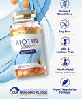 Carlyle Biotin Gummies | 5000mcg | 120 Count | Peach Flavor Supplement | Vegan, Non-GMO, Gluten Free