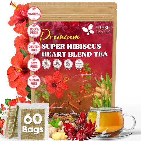FreshDrinkUS, Premium 75 Mulberry Leaf Tea Bags, 100% Natural & Pure from Mulberry Leaves. Loose Leaf Herbal Tea. Made with Natural Material Tea Bags. No Sugar, No Caffeine, No Gluten, Vegan.