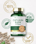 Catuaba Bark Capsules 470Mg | 120 Pills | For Men And Women | Non Gmo And Gluten Free | By Carlyle