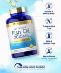 Carlyle Mini Fish Oil Softgels | 2010 Mg | 200 Omega-3 Pearls | Non-Gmo & Gluten Free Supplement