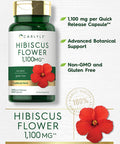 Carlyle Hibiscus Flower Extract 1100 mg | 120 Capsules | Non-GMO, Gluten Free Supplement