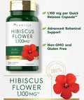 Hibiscus Flower Extract 1100 Mg | 120 Capsules | Non-Gmo, Gluten Free Supplement | By Carlyle