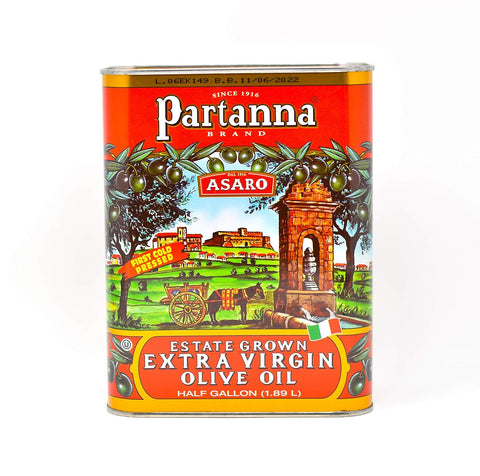 Partanna Robust Extra Virgin Olive Oil - Premium 100% Castelvetrano Oil - High Polyphenol - First Cold Pressed - Early Harvest in Sicily - Award Winning Italian EVOO -Monovarietal -101 fl oz (3 L) Tin