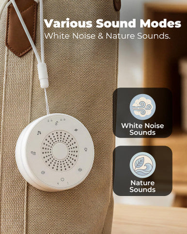 Hazen White Noise Sound Machine For Sleep Portable White Noise Sound Machine With 30 Soothing Sounds 3 Timers Night Light Memory Function For Baby Registry Adults Kids Travel Home Office