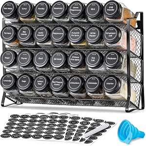 Spice Rack, Spice Organizer -3 Tier Bamboo Spice Racks, Solution for Spice Storage in Kitchens, CountertopsÃƒÂ¯Ã‚Â¼Ã…â€™Storage Rooms and Other Places