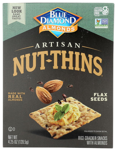 Blue Diamond Almonds Nut-Thins Hint of Sea Salt, 4.25 oz, Pack of 6