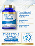Carlyle Digestive Enzymes | With Probiotics & Prebiotics | 180 Capsules | Vegetarian, Non-Gmo And Gluten Free Supplement