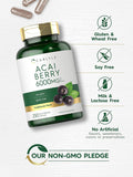 Carlyle Acai Berry Capsules 6000mg | 250 Count | Non-GMO & Gluten Acai Berry Extract