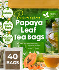 FreshDrinkUS, Premium 75 Mulberry Leaf Tea Bags, 100% Natural & Pure from Mulberry Leaves. Loose Leaf Herbal Tea. Made with Natural Material Tea Bags. No Sugar, No Caffeine, No Gluten, Vegan.
