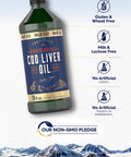 Carlyle Norwegian Cod Liver Oil | 16Oz | Pack Of 3 Bottles | Liquid Unflavored Fish Oil Supplement | Non-Gmo, Gluten Free