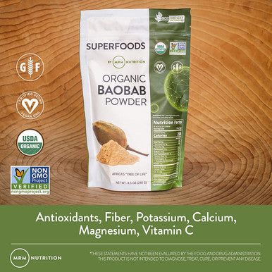 MRM Super Foods - Organic Baobab Fruit Powder, 8.5 Ounce