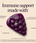 Nature'S Way Sambucus Elderberry Gummies Immune Support Gummy For Adults & Kids Ages 4 With Black Elderberry Extract Vitamin C Vitamin D3 And Zinc 60 Gummies (Set Of 3)
