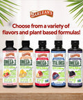Barlean's Liquid Flaxseed Borage and Algae Oils Omega 3 Supplement Pomegranate Blueberry Flavor Vegan Epa and Dha From Algal Oil Flax Oil And Borage Seed Oil With 3 980 Mg Of Omega-3-6-9 16 Oz