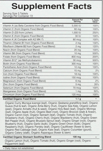 Garden of Life Organic Mykind Prenatal Multivitamin 216 Ct