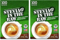 Stevia In The Raw Plant Based Zero Calorie No Erythritol Sugar Substitute SugarFree Sweetener for Coffee Hot & Cold Drinks Suitable For Diabetics Vegan GlutenFree 100Count Packets (1 Pack)