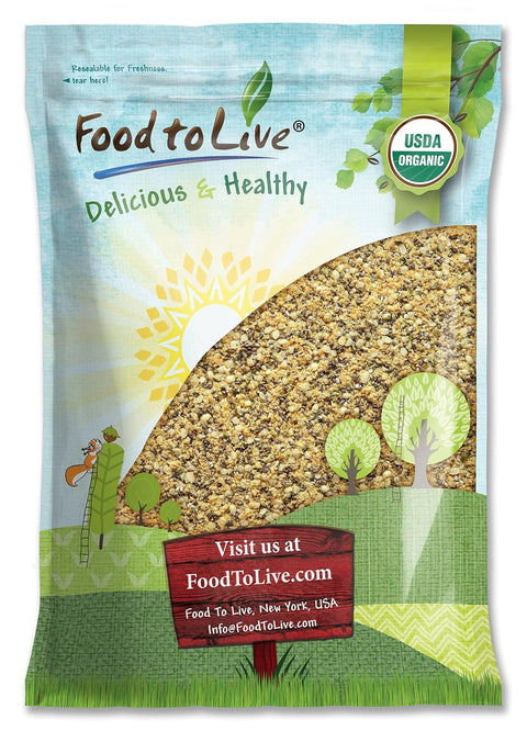 Food to Live Organic FiberFull Flax, Hemp and Chia Seeds Blend, 1.5 Pounds Cold-Milled Flax, Non-GMO, Bulk. Rich in Omega 3 and Fiber. Perfect for Smoothies, Salads, Oatmeal