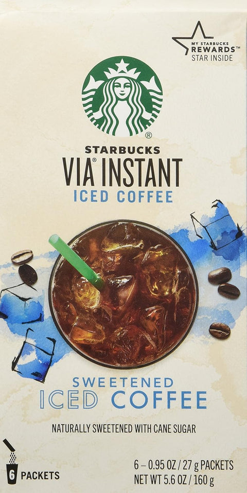 Starbucks VIA Instant Coffee, Medium Roast Coffee, Pike Place Roast, 100% Arabica, Single-Serve, 1 Box (50 Packets) | 100% Arabica instant coffee packets; Pike Place Roast medium roast; 1 box, 50 packets