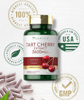 Carlyle Tart Cherry Extract Capsules | 200 Count | Non-GMO and Gluten Formula | Traditional Herb Supplement