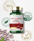 Carlyle Tart Cherry Capsules | 10,500Mg | 200 Pills | Max Potency | Non-Gmo, Gluten Free | Tart Cherry Juice Extract