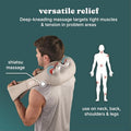 Homedics Neck Massager, Heated Shiatsu Neck, Shoulder And Back Massager With 3 Speeds, Changes Of Direction, And Convenient Straps - Portable Relief For Neck, Shoulders, Back, & Legs