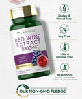 Carlyle Red Wine Extract Capsules | 1000mg | 120 Count | Non-GMO and Gluten Supplement