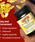 Barlean's Essential Woman Capsules Hormonal Balance Supplement For Women Flaxseed Evening Primrose Oil & Soy Isoflavones Omega 3 6 9 And Gla For Healthy Hair And Skin 120 Count