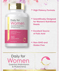 Carlyle Women's Daily Multivitamin | 365 Tablets | Vitamin and Mineral Supplement | Non-GMO Gluten Pills