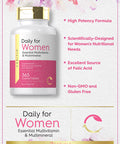 Women S Multivitamin | 365 Tablets | Vitamin And Mineral Supplement | Non-Gmo, Gluten Free | By Carlyle