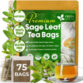 FreshDrinkUS, Premium 75 Mulberry Leaf Tea Bags, 100% Natural & Pure from Mulberry Leaves. Loose Leaf Herbal Tea. Made with Natural Material Tea Bags. No Sugar, No Caffeine, No Gluten, Vegan.