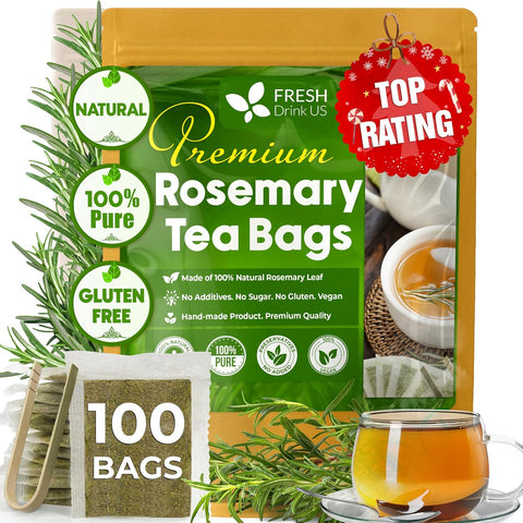FreshDrinkUS, Premium 75 Mulberry Leaf Tea Bags, 100% Natural & Pure from Mulberry Leaves. Loose Leaf Herbal Tea. Made with Natural Material Tea Bags. No Sugar, No Caffeine, No Gluten, Vegan.