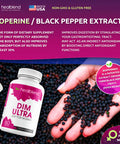DIM Ultra Dietary Supplement 350mg with Bioperine, Diindolylmethane, Estrogen Metabolism Support, Hormone Balance & PMS Relief, 60 Capsules