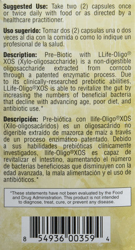 Bio Nutrition Pre-Biotic With Life Oligo Prebiotic Fiber Xos, 60 Count