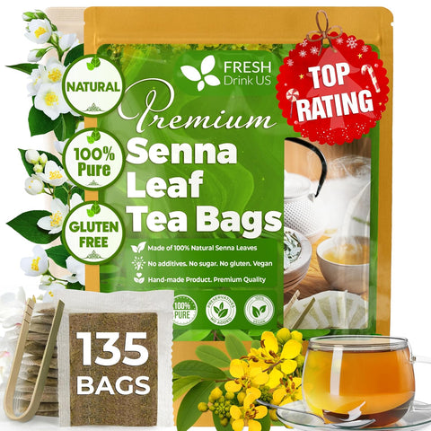 FreshDrinkUS, Premium 75 Mulberry Leaf Tea Bags, 100% Natural & Pure from Mulberry Leaves. Loose Leaf Herbal Tea. Made with Natural Material Tea Bags. No Sugar, No Caffeine, No Gluten, Vegan.
