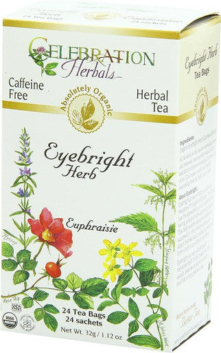 Organic Eyebright Herb Tea 24 Bags By Celebration Herbals
