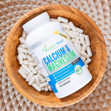 Best Calcium & Magnesium + Vitamin D3 400 Iu - Highly Absorbable With Boron - 10 Forms Of Calcium + Phosphorus For Bone Strength - All Natural - 240 Capsules - 2 Month Supply