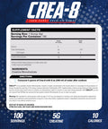 EHP Labs CREA 8 Creatine Monohydrate Powder Unflavored Creatine Powder for Muscle Growth Increased Strength Enhanced Energy Output and Improved Performance 100 Servings 500g