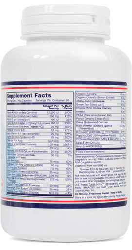 Ortho Multi Greens Iron-Free 180 vcaps by Protocol For Life Balance