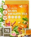 FreshDrinkUS, Premium 75 Mulberry Leaf Tea Bags, 100% Natural & Pure from Mulberry Leaves. Loose Leaf Herbal Tea. Made with Natural Material Tea Bags. No Sugar, No Caffeine, No Gluten, Vegan.
