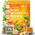 FreshDrinkUS, Premium 75 Mulberry Leaf Tea Bags, 100% Natural & Pure from Mulberry Leaves. Loose Leaf Herbal Tea. Made with Natural Material Tea Bags. No Sugar, No Caffeine, No Gluten, Vegan.