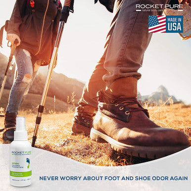 Natural Mint Shoe Deodorizer, Foot Deodorant Spray. Fights Odor, Stink Caused by Bacteria. Spray Freshens Better Than Messy Powders, Antiperspirants, Insoles, Sneaker Balls. Use on Feet or Shoes.
